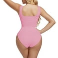 thumbnail image 4 of WZXFASHION Combinaison Gainante à Larges Bretelles Confortable pour Femmes Rose TTG, 4 of 9