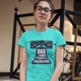 thumbnail image 3 of Tee Hunt Bad Things Happen in Philadelphia T-Shirt 2024 Presidential Debate Women's T-Shirt Tee, Light Blue, Large, 3 of 5