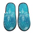 thumbnail image 1 of Balery Christmas Snow Pantuflas de Casa de Felpa Silenciosas con Diseño Estampado, Zapatillas Cómodas Antideslizantes de Algodón para Interior-Large, 1 of 8