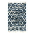thumbnail image 3 of Unique Loom Hygge Shag Collection Area Rug - Trellis (4' 1" x 6' 1" Rectangle Blue/Beige), 3 of 7