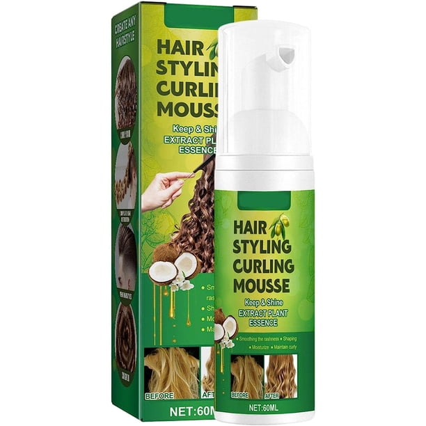 Espuma de Peinado para Cabello Rizado | Espuma para el Cabello Que Mejora los rizos antiborrosos,Un Producto Completo, Brillante y con rizos definidos para el Cabello Rizado para niñas