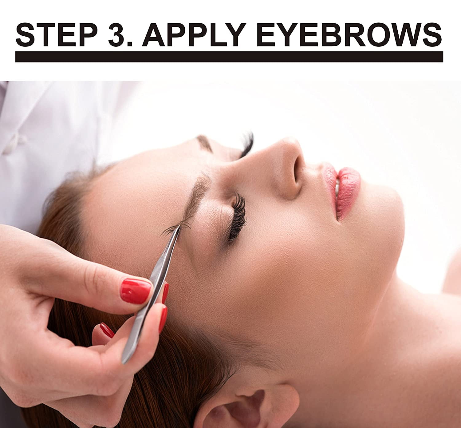 Eyebrow Extensions Kit with 1 x Trays of Mink Eyebrows in Brown Comes on Mixed Length Trays 5-8 Mm Mix, Eyebrow Extension Glue Clear & Extension Tweezers by Kc Republic (Brown, Black Tweezer)