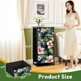 thumbnail image 2 of 4 Drawer Vertical Storage Dresser botanical tropical flowers foliage floral monstera with Wood Top Fabric Pull Drawers, 2 of 8