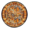 thumbnail image 3 of Unique Loom Rosso Collection Area Rug - Basilica (8' Round Orange/Black), 3 of 7