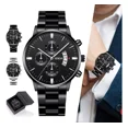 thumbnail image 1 of Reloj De Pulsera Metal Casual De Negocios Para Moda Hombre Bisel Negro, 1 of 6
