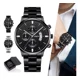 thumbnail image 1 of Reloj De Pulsera Metal Casual De Negocios Para Moda Hombre Bisel Negro, 1 of 6