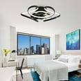 thumbnail image 2 of Oaks Aura 22 inch Smart APP Remote Control 6-Speed Flush Mount Ceiling Fan with LED Light for Bedroom, 2 of 6
