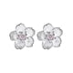 thumbnail image 1 of Silver Sakura Ear Studs Adorable Oriental Cherry Ear Studs Pretty Silver Ear Studs (pink Diamond) 26-27s, 1 of 3