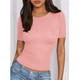 thumbnail image 2 of Remera PRETTYGARDEN 2025 Mujer Ajustada de Punto Canalé Rosa Talle L, 2 of 5