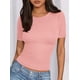 thumbnail image 2 of Remera PRETTYGARDEN 2025 Verano Tejido Acanalado Ajustado Rosa S, 2 of 5