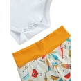 thumbnail image 6 of Kiapeise Baby Outfits Short Sleeve Romper + Cartoon Print Pants + Hat, 6 of 8