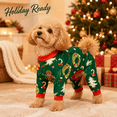 thumbnail image 6 of Kuoser Christmas Tree Pattern Dog Pajamas,Christmas Dog Soft Onesie for Small Medium Large Dogs, Green, M, 6 of 7