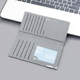 thumbnail image 3 of Fashion Coin ID Long Wallet Hasp Canvas Solid Color Men Open Purse Multiple Card Slots Clutch Bag, 3 of 6