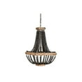 thumbnail image 2 of Creative Co-Op Wood Beaded Pendant Light with Wood Frame, 2 of 5