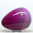 thumbnail image 2 of 2.1" 120g Dyed Pink Purple Silver Banded Agate Egg Polished Chalcedony Gemstone Crystal Mineral Specimen - India + Stand, 2 of 4
