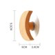 thumbnail image 2 of No Drill Wall Hooks Set - Natural Beech Wood Star & Moon Hangers for Entryway, Bedroom, Coats, Bags (3 Pack), 2 of 5