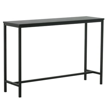 HiiKaa Console Table,Entryway Table,Narrow Sofa Table,42" Metal Hallway Table for Entryway,Living Room,Bedroom,Foyer,Black