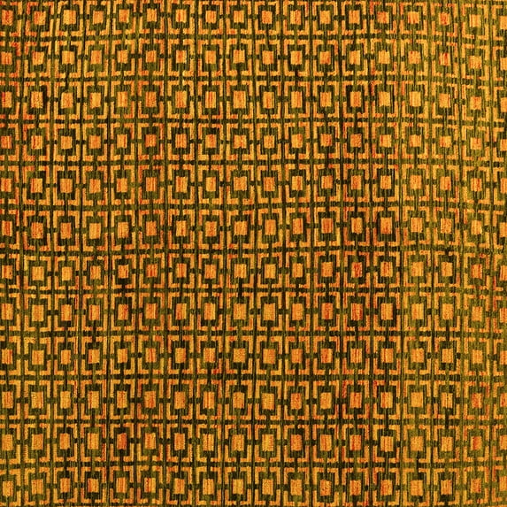 Ahgly Company Machine Washable Indoor Square Abstract Yellow Modern Area Rugs, 4' Square