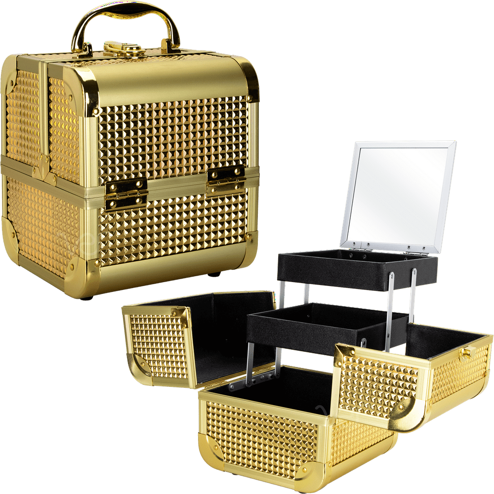 Ver Beauty Professional Train Makeup Case, Makeup Artist Case with Extendable Trays, BuiltIn