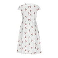 thumbnail image 6 of Levmjia Womens Wrap Dress V Neck Short Sleeve Floral Print Summer Casual Loose Fit Beach Vacation Cotton Blend Plus Size Available, 6 of 8