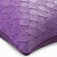 thumbnail image 2 of Throw Pillow Cover Accent Pillow Couch Leather Pillow Case 24x24 Purple Faux Leather Pillow Cover Textured, Purple Pillow Cover 24x24 inch (60x60 cm), Solid - Purple Leather Weave, 2 of 3