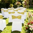 thumbnail image 3 of Upgraded Bow Chair Decoration Ties Bow Stretch Floating Decorative Tape For Many Holiday Party Decorations Chair Cover Not Included F, 3 of 6