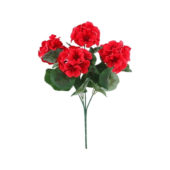 Deeceymbur Bouquet de Fleurs Artificielles Rouges Simulation Fausses Plantes Déco Maison Jardin Arrangement Floral Vase Décoratif Remplissage Centre de Table Décorations en Soie