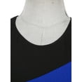 thumbnail image 5 of TiaoBug Women Liturgical Praise Tunic Worship Dance Dress Sleeveless Color Block Lyrical Dancewear Blue&Black L, 5 of 6
