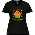 thumbnail image 3 of Inktastic Happy Halloween Cute Pumpkin Cupcake Women's Plus Size T-Shirt, 3 of 5
