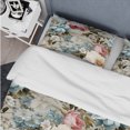thumbnail image 4 of Designart "Timeless Pastel Elegance II" Blue Floral Bedding Covert Set - Cottage Bed Set With 2 Shams, 4 of 5