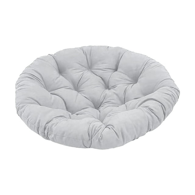 Cojín de asiento acolchado, cojín para silla en forma de huevo, cojín para silla de patio, cómodo cojín para silla colgante, diámetro 40 cm, uso Gris claro