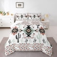 thumbnail image 3 of Homewish White Abstract Aztec Bedding Comforter Set for Men, Western Cactus Plant Twin Comforter Sets, Bohemian Mandala Theme Reversible Bedding Set, Super Cozy Room Decor, 2 Pieces, 3 of 8