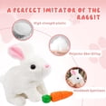 thumbnail image 5 of Realistic Bunny Toy - Interactive Plush Easter Bunny with Sounds and Movements Animated Walking Wiggle Ears Twitch Nose - Easter Gift, 5 of 6