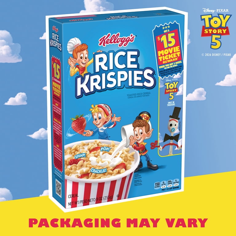 Kellogg's Rice Krispies Cereal 9oz Box Kids Snacks Breakfast