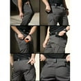 thumbnail image 3 of Men's Spring Fall Autumn Elastic Tactical Pants Camping Hiking Fishing Trekking Climbing Outdoor Cargo Trousers Quick Dry Sports (X9 Khaki,XXL 85-95kg), 3 of 7