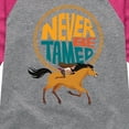 thumbnail image 3 of Spirit Riding Free - Never Be Tamed Sunset - Toddler And Youth Girls Raglan Graphic T-Shirt, 3 of 5
