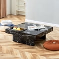 thumbnail image 4 of A modern and practical coffee table made of MDF material with black patterns, 4 of 5