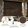 thumbnail image 4 of Vicllax Outdoor Patio Crank Sun Blocking Roller Shade Modern Style, Aluminum Casing, Fabric, 7'Wx8'H, 4 of 12