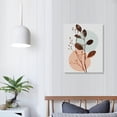 thumbnail image 4 of PIKWEEK Boho Wall Art for Bedroom Mid Century Modern Wall Art Neutral Minimalist Boho Leaf Canvas Prints Natural Pictures Framed for Bathroom Living Room Decor 3 Panels, 4 of 5