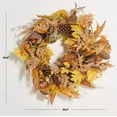 thumbnail image 3 of SAFAVIEH Faux 30 Inch Oaf Leaf & Eucalyptus Wreath, Yellow/Green, 3 of 6