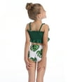 thumbnail image 5 of GYRATEDREAM Girls Two Piece Swimsuits Bikini Set Bathing Suit Kids Ruffle Floral Swimwear Set for 5-14Y Green, 5 of 9