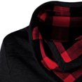 thumbnail image 4 of Qiopertar Mode Femmes Col Rabattu Bouton Plaid Patchwork Chandail en Molleton Blouse Offres de la Semaine Liquidation à Moins de 5$ jusqu'à 90 % de Réduction, 4 of 8