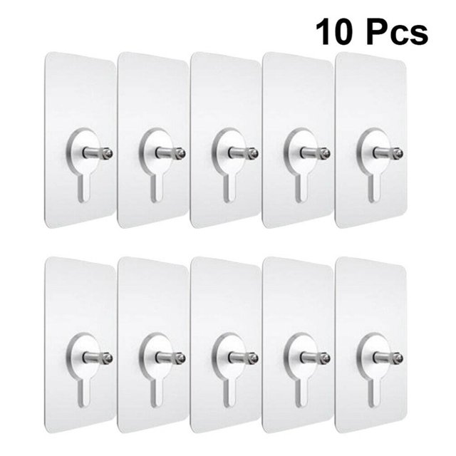Bearachild Colgador de tornillos Soporte de pared de acrílico Soporte de almacenamiento para el hogar Gancho de tornillo Estante sin costuras Type3 NO3 Bearachild HA002160-02