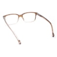 thumbnail image 4 of Stylish Classic Thin Plastic Rectangular Horn Rim Reading Glasses Brown +1.50, 4 of 4