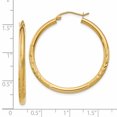 thumbnail image 4 of 14k Yellow Gold 2.5mm Round Hoop Earrings, 4 of 8