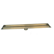 SereneDrains Stainless Steel Linear Shower Drain - Tile Insert - Satin Gold - 24"