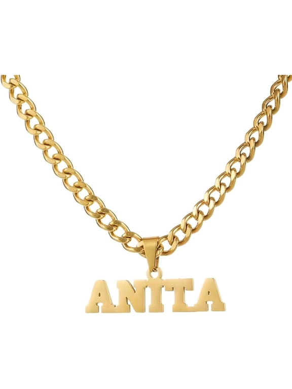Personalized Initial Name Necklace for Women  Custom Letter and Name Pendant, Elegant Chain, Customized Jewelry Gift for Her