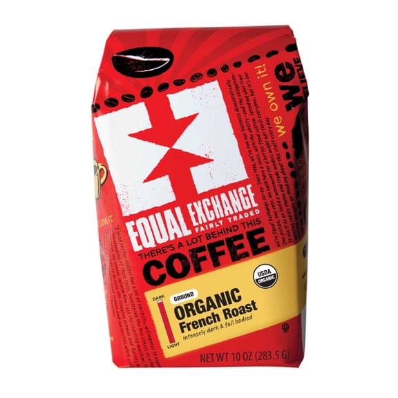 Equal Exchange Organic French Roast Ground Coffee, Dark Roast, 10 Ounces