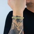 thumbnail image 2 of Nuragold 10k Real Yellow Gold Miami Cuban Link 11mm Chain Bracelet (7"-9") Italian Jewelry for Men, 2 of 11
