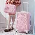 thumbnail image 1 of Sanrio-Equipaje de Hello Kitty para mujer, Maleta de viaje de Anime Kawaii de 20 pulgadas y 24 pulgadas, con ruedas universales, regalos bonitos, 1 of 4